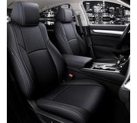 HIPATU Set Completo Coprisedile in Pelle su Misura per Porsche Cayenne 2018-2023, Set Coprisedili Anteriori e Posteriori Protezioni Sedili Auto Impermeabili Interno Accessori,F-Black