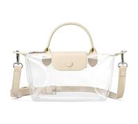 Hiphiprun Borsa trasparente per eventi da stadio, piccola borsa a tracolla per concerti, eventi sportivi, Coppa del Mondo, resistente e impermeabile, cachi