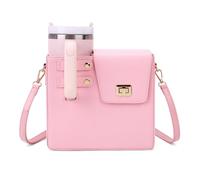 Hiphiprun Stanley Borsetta porta bicchiere - Borsa a tracolla portatile per esterni per Stanley Cup Tumbler borsa, Originale-rosa