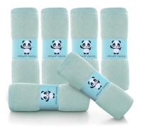 HIPHOP PANDA Asciugamani per bambini, in rayon in bambù, 2 strati ultra morbidi e assorbenti, per bambino, asciugamano viso neonato, salviette per rimuovere il trucco per pelli delicate (verde, 6