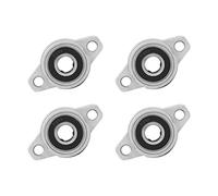 HiPicco Cuscinetti a blocchetto di cuscino, 4 pezzi, KPL001, con flangia, foro da 12 mm, autolineante in lega di zinco, per diametro di 12 mm