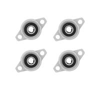 HiPicco Cuscinetto a blocchetto di cuscino, 4 pezzi, KPL000, cuscinetti a flangia montati a flangia, foro 10 mm, ID auto allineamento in lega di zinco, cuscinetto a blocco idraulico per diametro 10 mm