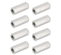 HiPicco Dadi di accoppiamento esagonali, M12 x 1,25, passo UNF, lunghezza 50 mm, confezione da 8 dadi di accoppiamento per aste filettate e prigionieri, confezione da 8