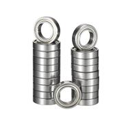 HiPicco R1038ZZ cuscinetti a sfera profondi della scanalatura, ID 3/8" x OD 5/8" x larghezza 5/32" cuscinetti miniaturizzati, doppio cuscinetto a sfera schermato in metallo cromato leva Z2 20pcs