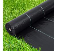 Hipicute Tessuto di alta qualità, 2 m x 91,4 m, barriera contro le erbacce, 85 g, tessuto per il controllo delle erbacce, alta permeabilità, ottimo per aiuole, tessuto per vialetti