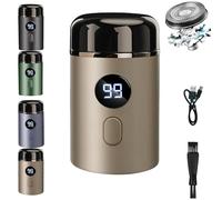 Hipinference Shaver, Hipinference Mini Portable Electric Travel Shaver for Men, Pocket SizeShaver with Led Display, USB Rechargeable Waterproof Face Beard Trimmer (Black)
