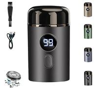 Hipinference Shaver, Hipinference Mini Portable Electric Travel Shaver for Men, with Led Display, IPX7 Waterproof, Pocket Size, Electric Shavers, for Home & Travels (Gray)