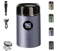 Hipinference Shaver, Hipinference Mini Portable Electric Travel Shaver for Men, with Led Display, IPX7 Waterproof, Pocket Size, Electric Shavers, for Home & Travels (Blue)