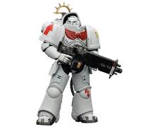 HiPlay JOYTOY Warhammer 40.000: Space Marine 2 White Scars Heavy Intercessor con Heavy Bolt Rifle e Bolt Pistol (JT03691 Edizione Gioco) Action Figure in Scala 1/18