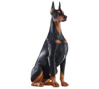 HiPlay JXK JXK004D - Statuetta di cane da collezione, Doberman Pinschers, sapientemente dipinta a mano, realistica, in resina sicura, scala 1:6