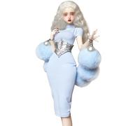 HiPlay Luce Fioca Ragazza 1/6 Abito da Soldato Femminile - Bellezza di Porcellana Guardaroba di Niu Fu Prima Edizione Set BABY Blu per Figure d'Azione
