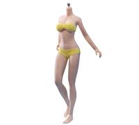 HiPlay TBLeague Femmina Senza Cuciture Eleganza Snella Medio Busto S48A Pelle Chiara Piedi Staccabili e Nessuna Testa Scultura Corpo Figura d'Azione Scala 1/6