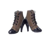 HiPlay ZYTOYS 1/6 Scarpe con Lacci a Tubo Medio con Tacco Alto Marrone Accessorio per Bambola da 12 Pollici Figura d'Azione Femminile