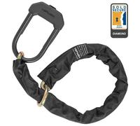 Hiplok DXXL, Lucchetto ad arco + Catena ad anello, Unisex, BLACK, Circonferenza di chiusura: 15cm x 8.5cm + 100 cm