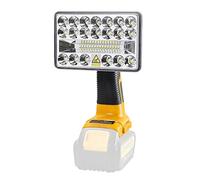 Hipoke 18W 2000LM Faretto da lavoro a LED senza fili multifunzionale a lungo raggio con porta USB compatibile con Dewalt 18V batteria al litio torcia esterna,luce da campeggio(senza batteria)