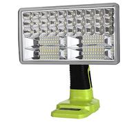 Hipoke - Lampada da lavoro a LED senza fili, portatile, 30 W, 3300 lm, compatibile con Ryobi ONE+ 14,4 V-18 V, batteria Ni-Cd Ni-MH agli ioni di litio P107 P108 (senza batteria)