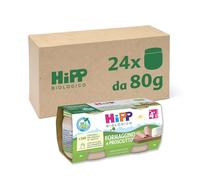 HiPP 24 Vasetti, Formaggino E Prosciutto, 80 Grammo