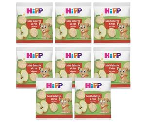 HiPP - Baby Gallette Di Riso Alla Mela, 8 Confezioni da 30 G - 210 g
