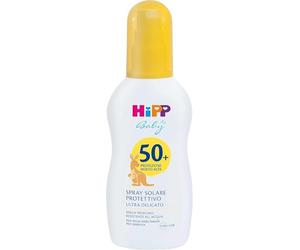 HiPP - Baby - Spray Solare Protettivo per Bambini, SPF 50+, Protezione dai Raggi UVA e UVB, Resistente all'Acqua, Anti Scottature, Ultra Delicato, 1 Spray da 150 ml
