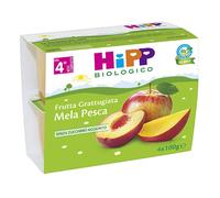 HIPP BIO FRUTTA GRATTUGGIATA MELA PESCA 4X100 G