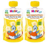 HiPP Bio Smoothie Frutta da Bere Pesca, Mela e Banana 2x120 ml