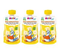 HiPP Bio Smoothie Frutta da Bere Pesca, Mela e Banana 3x120 ml