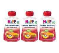 HiPP Biologico Frutta Frullata Mela, Mango e Pesca 3x90 g