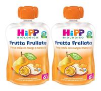 HiPP Biologico Frutta Frullata Pera e Mela con Mango e Maracuja 2x90 g
