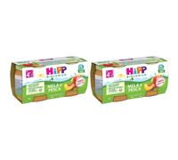 HiPP Biologico Mela e Pesca Set da 2 2x2x80 g Pappa