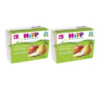 HiPP Biologico Mela Pera Frutta Grattugiata 2x4x100 g Pappa