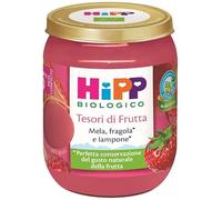 HiPP Biologico Tesori di frutta Mela, fragola° e Lampone° 160 g