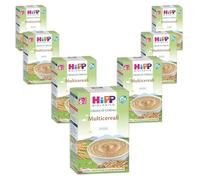 HiPP - Crema di Cereali Istantanea per Neonati, con Multicereali Integrali 100% Biologici, Senza Zuccheri Aggiunti, 7 Confezioni da 200 gr, Cereali Integrali HiPP