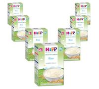 HiPP - Crema di Cereali Istantanea per Neonati, con Riso 100% Biologico, Crema di Riso Senza Glutine, 7 Confezioni da 200 gr, Pappa Pronta Neonato