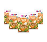 HiPP Crunchy Crocos, Muesli alla Mela e Cannella, Biologico, 5x300g, Cereali per Bambini dai 3 Anni, Ideali per Colazione o Merenda, Colorano il Latte, Divertenti e Nutrienti