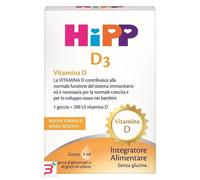 HiPP- HiPP D3, Vitamina D3, Integratore Alimentare, Bambini, in Gocce, Flacone 5 ml, con Pratica Pipetta Contagocce, Senza Glutine