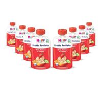 HiPP - Frutta Frullata Bio per Bambini, Purea 100% Frutta al Gusto Mela, Banana e Fragola, Senza Zuccheri Aggiunti, 8 Confezioni da 90 g