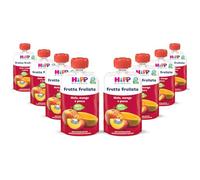 HiPP - Frutta Frullata Bio per Bambini, Purea 100% Frutta al Gusto Mela, Mango e Pesca, Senza Zuccheri Aggiunti, 8 Confezioni da 90 g
