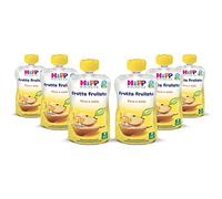 HiPP - Frutta Frullata Bio per Bambini, Purea 100% Frutta al Gusto Pera e Mela, Senza Zuccheri Aggiunti, 8 Confezioni da 90 g