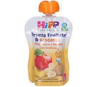 HiPP Frutta Frullata & Biscotto Mela Pesca e Banana con Frollino 90 g