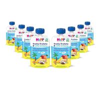 HiPP - Frutta Frullata e Latte di Cocco Bio, Purea per Bambini al Gusto Mela, Banana e Mango con Avena Integrale, Senza Zuccheri Aggiunti, 8 Confezioni da 90 gr