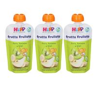 HiPP Frutta Frullata Pera Banana e Kiwi 3x90 g Sciroppo