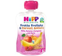 HiPP Frutta Frullata & Cereali Antichi Mela Banana e Lampone con Farro, 90g