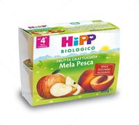 Hipp HIPP BIO MINI DESSERT MELA PESCA 4 VASETTI X 100 G SENZA ZUCCHERI AGGIUNTI E SENZA GLUTINE