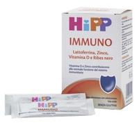 HiPP- HiPP Immuno Bustine, Integratore Alimentare, Difese Immunitarie Bambini, Benessere di Naso e Gola, Lattoferrina, Zinco, Vitamina D, Ribes Nero, Bambini, Sistema immunitario, Senza Glutine