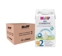 HiPP Latte Liquido 2 Confezione in Cartone, di Proseguimento, Latte per Neonati Liquido, dal 6° Mese Compiuto, 12 Confezioni da 500 ml, Hipp 2 Combiotic