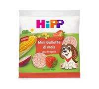 Hipp Mini gallette di mais alla fragola -Snack per bambini 3+ anni, 23 g