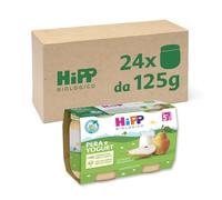 HiPP - Omogeneizzato Di Frutta, Gusto, 24 Vasetti Da 125 G, Pera E Yogurt, 3000 Grammo