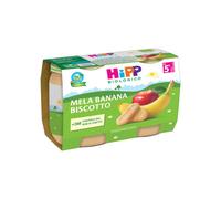 Hipp - Omogeneizzato Gusto Mela Banana Biscotto Biologico Confezione 2x125 Gr (Scadenza Prodotto 01/2026)