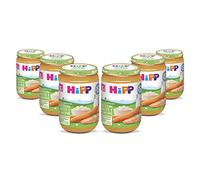 HiPP - Pappa Pronta Completa Bio, Riso con Carote e Salmone, 6 Confezioni da 220 g