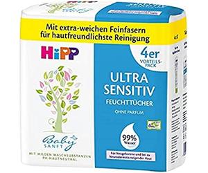 HiPP Salviettine umidificate Babysanft Ultra Sensitive, bianche, (4 x 52 pezzi)